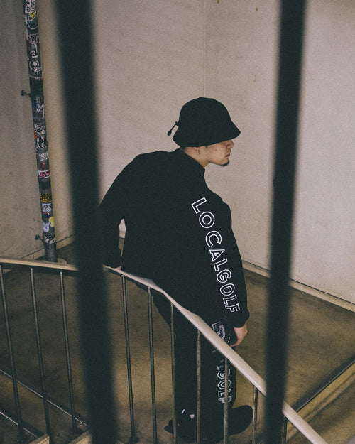 Cardboard Knit MOCK NECK BLACK