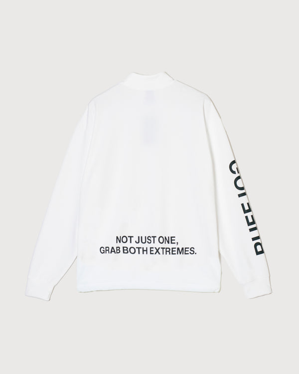 COMFORT STRETCH L/S MOCK TEE WHITE