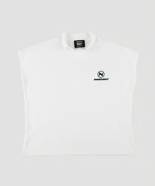 【WOMENS】"Company souvenir" mock neck tops WHITE