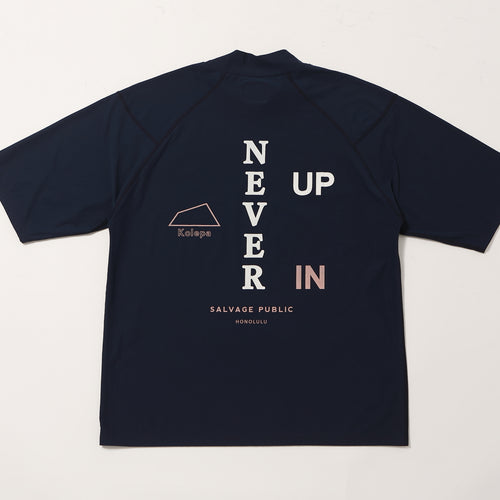 SURF Mockneck S/S(NEVER UP/IN) NAVY