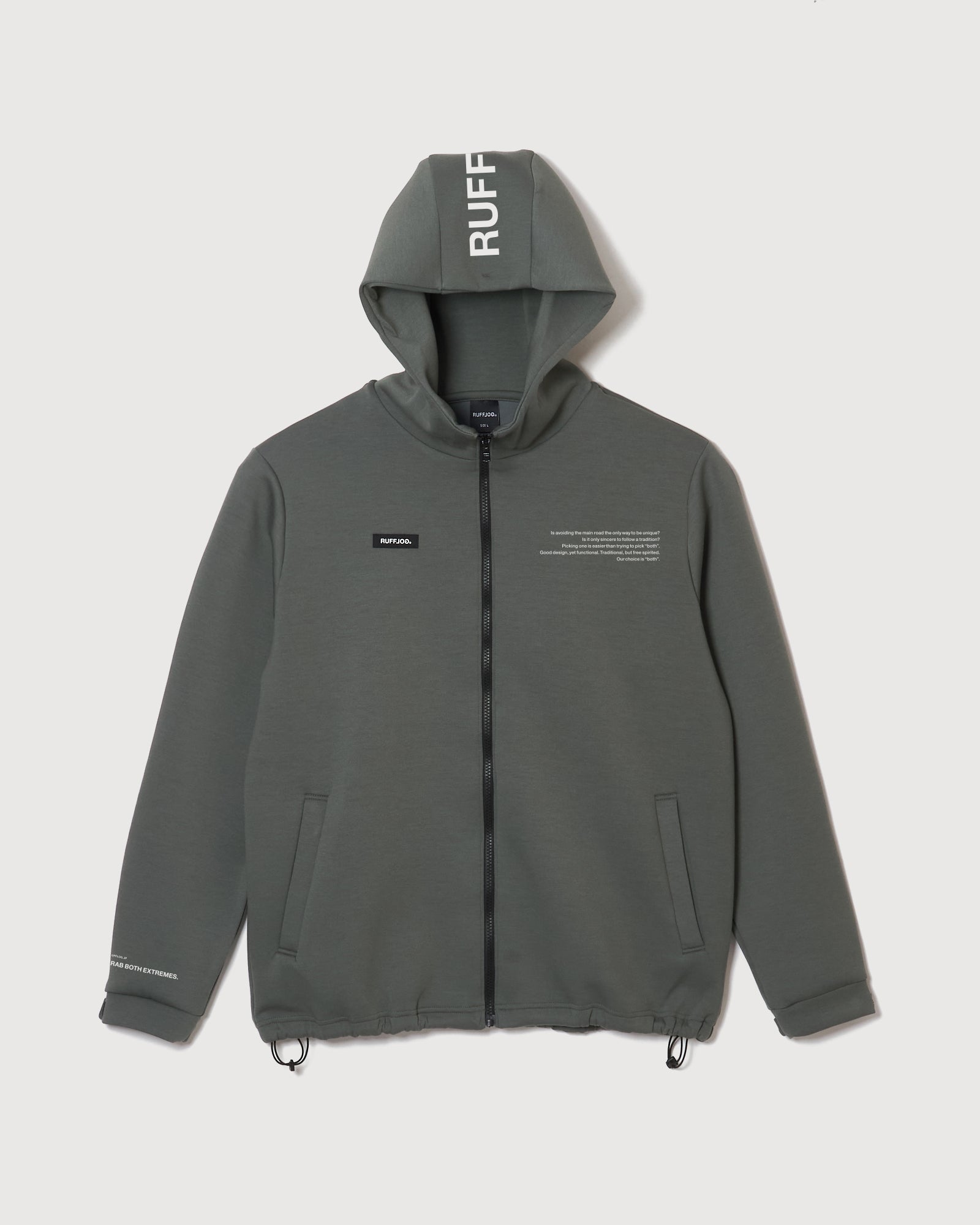 【RUFFLOG】ラフロッグZIP HOODIE JACKET BLACK ZIP HOODIE JACKET BLACK – RUFFLOG