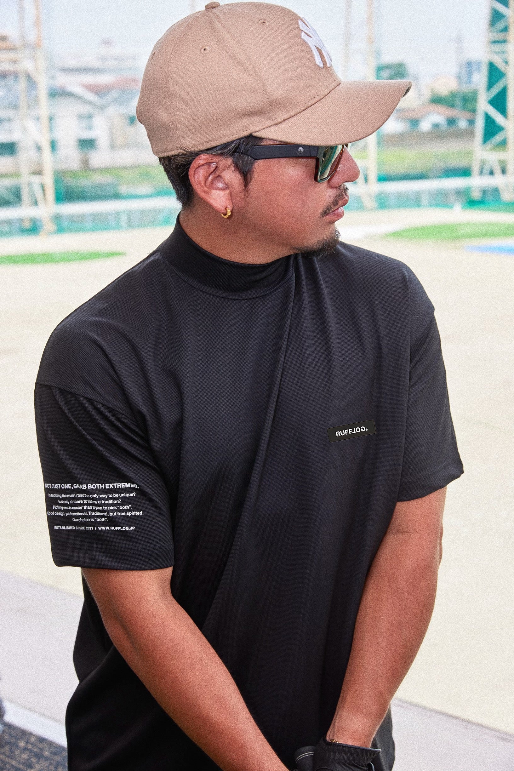 レディースウェア WM VERTICAL LOGO MOCK NECK SHIRTS BLACK WM VERTICAL LOGO MOCK NECK SHIRTS BLACK – RUFFLOG