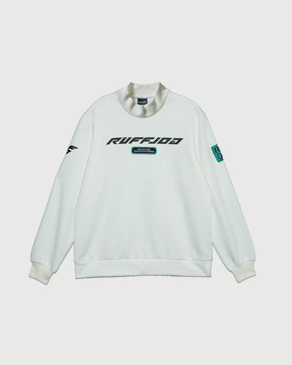 RACING LOGO L/S MOCK NECK SHIRTS WHITE