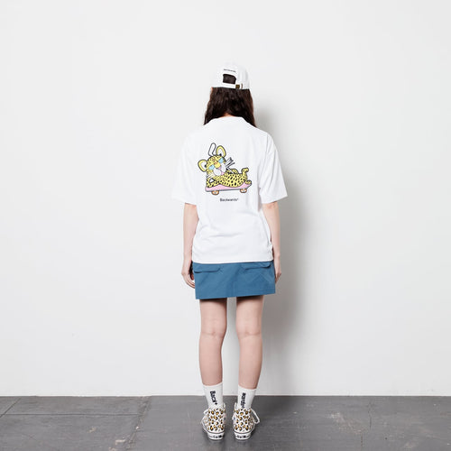 Bkws Lazy Cheeth Back Print Mock Neck S/S_511-12009