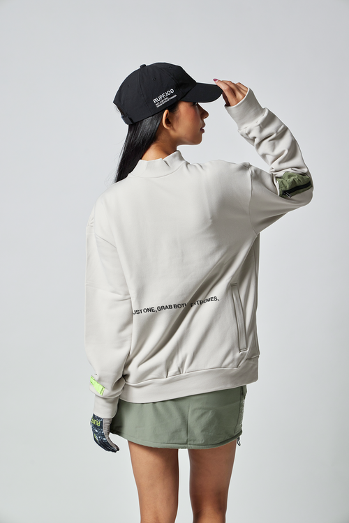 MOCK NECK SWEAT BEIGE