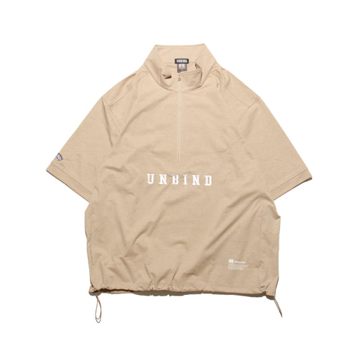 STRETCH ZIP UP SHIRT SAND