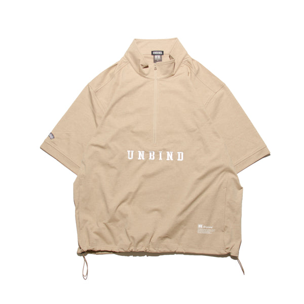 STRETCH ZIP UP SHIRT SAND