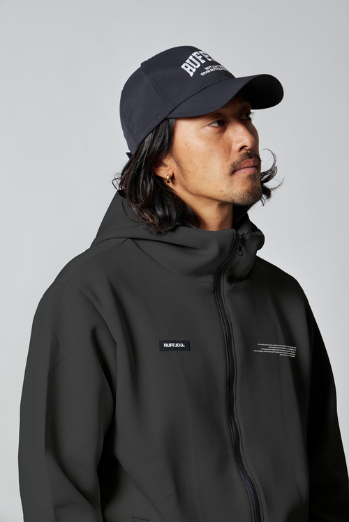 ZIP HOODIE JACKET BLACK