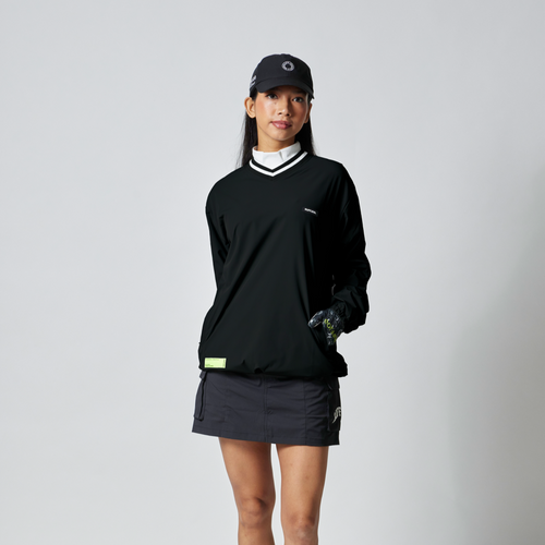 V NECK PISTE BLACK