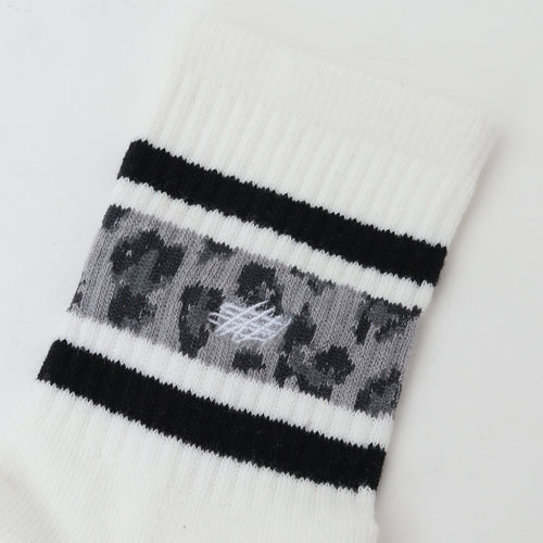 Leopard Lined Coolmax Socks WHITE