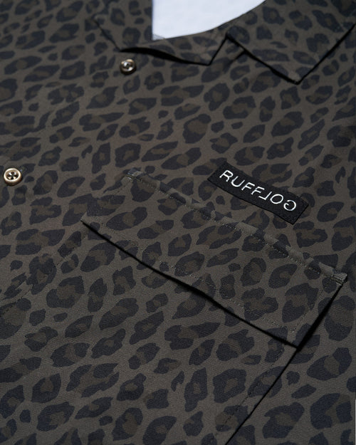 Stretch Leopard Shirt Yellow Leopard