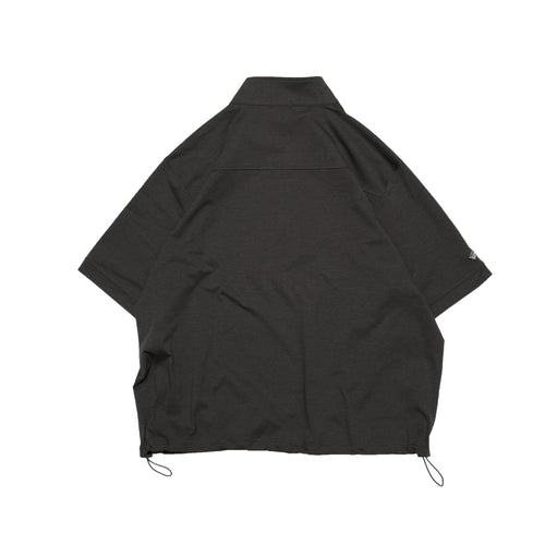 STRETCH ZIP UP SHIRT CHARCOAL