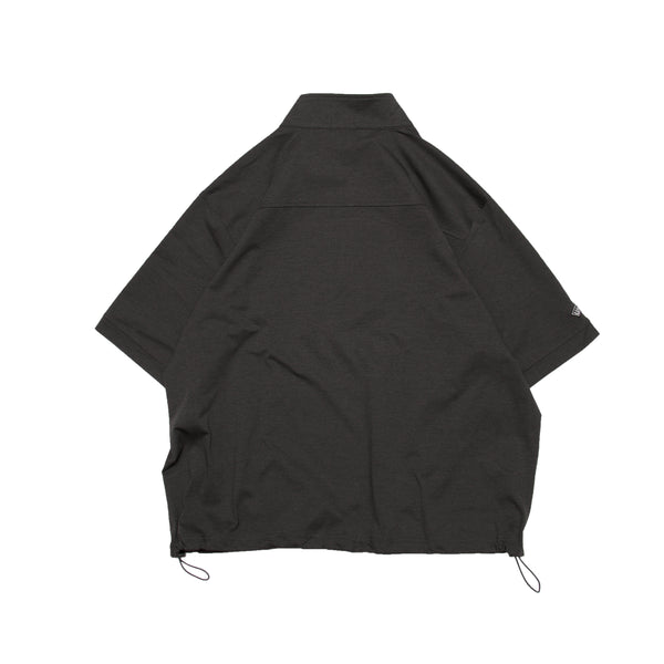 STRETCH ZIP UP SHIRT CHARCOAL