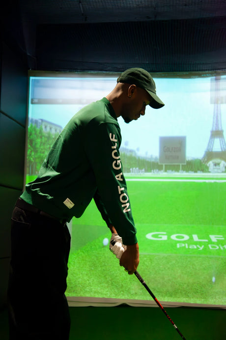 Cph/Golf LOGO LS MOCK NECK TEE