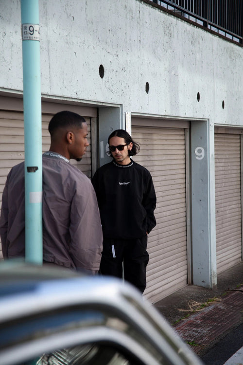 JACQUARD MOCK NECK WIND BREAKER