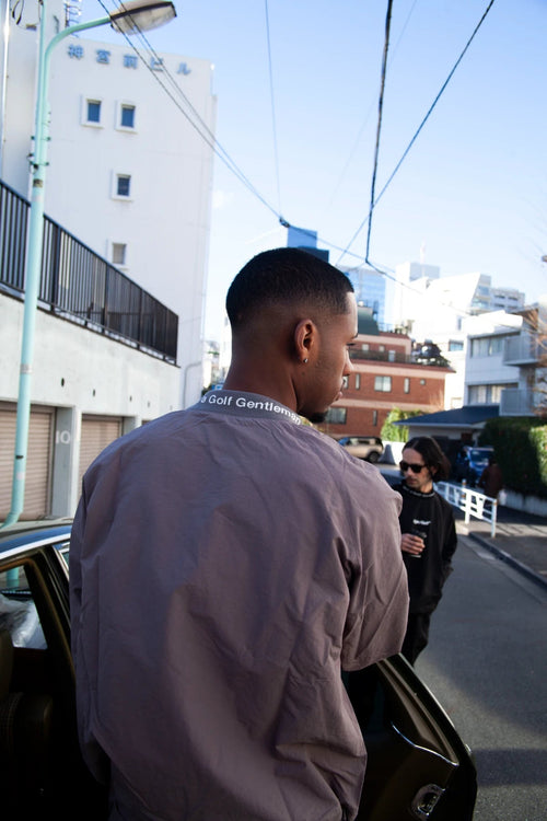 JACQUARD MOCK NECK WIND BREAKER