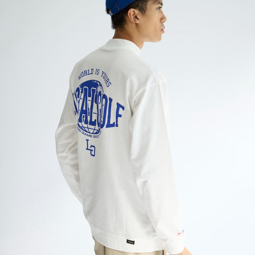 B.B MOCKNECK L/S SHIRT White