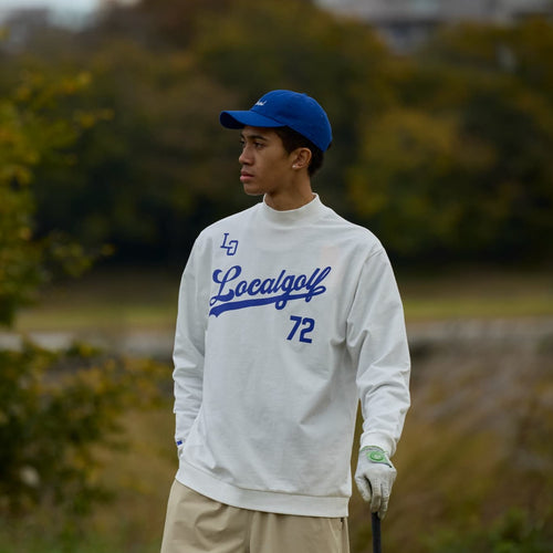 B.B MOCKNECK L/S SHIRT White