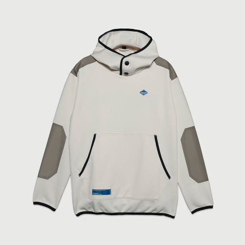 BORDER BACK HOODIE PARKA WHITE