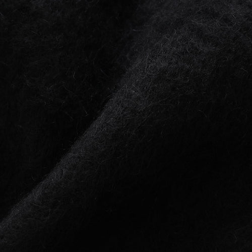 Mohair Crew Knit Pullover Black