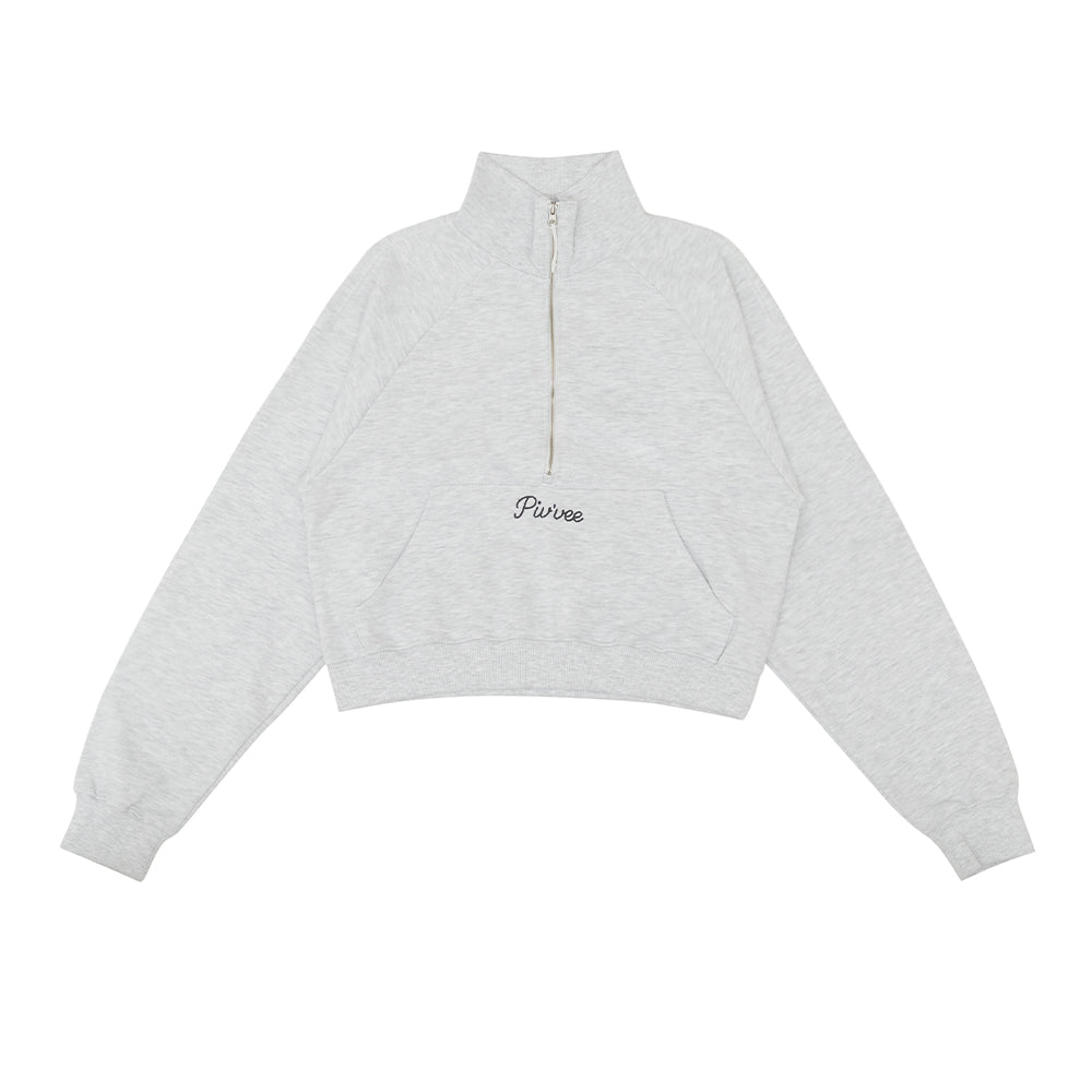 Logo Embroidered Half-zip Sweatshirt – RUFFLOG