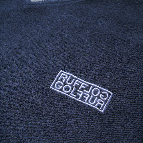 Tri-Collar Pile Mesh Polo Blue