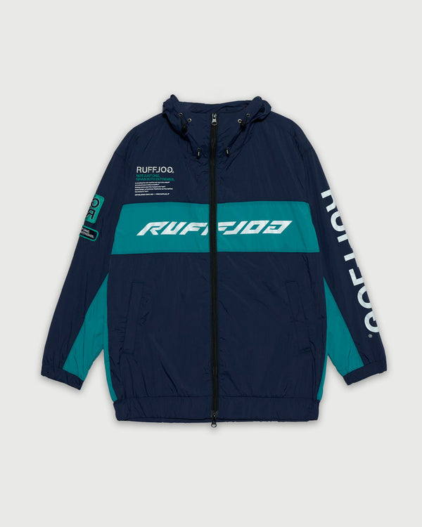 RACING LOGO HOODIE JACKET NAVY