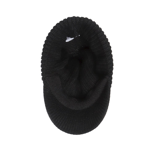 Real fur wool knit cap