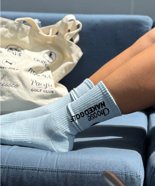 ”Choose NAKED GOLF” socks