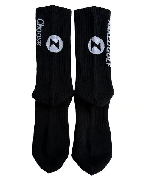 ”Choose NAKED GOLF” socks