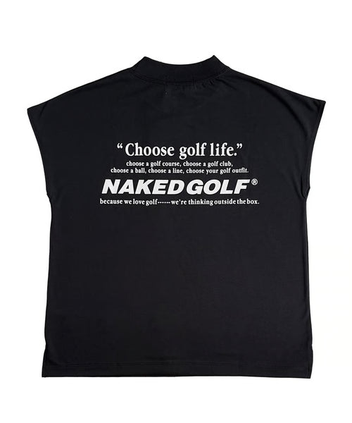 WM "Choose golf life" Airy mock neck tops