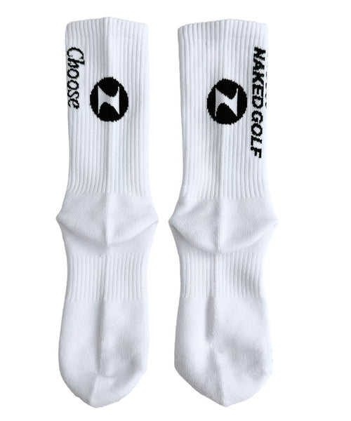 ”Choose NAKED GOLF” socks