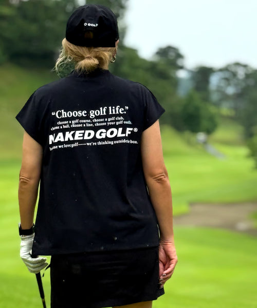 WM "Choose golf life" Airy mock neck tops