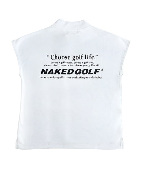 WM "Choose golf life" Airy mock neck tops
