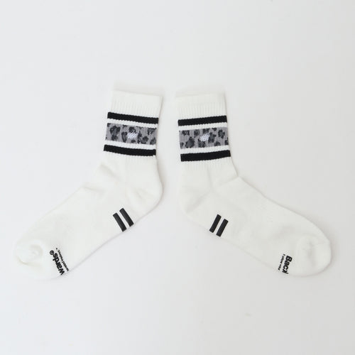 Leopard Lined Coolmax Socks WHITE