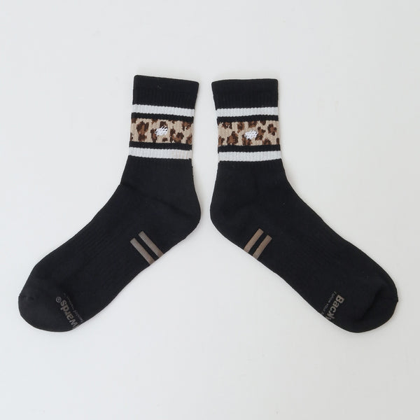 Leopard Lined Coolmax Socks BLACK