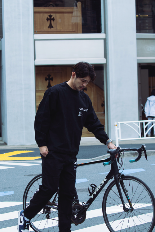 #COTTON TRACK JOGGER PANTS BLACK