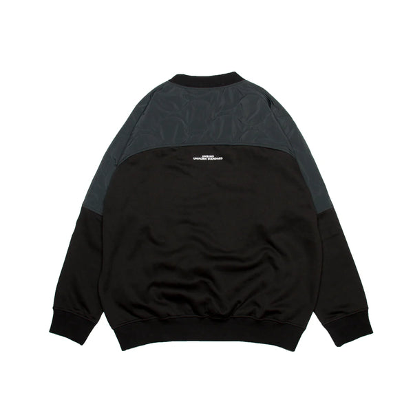 QUILT SWITCH SWEAT BLACK