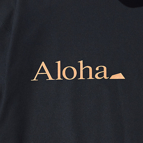 SURF Mockneck Shortsleeve (Aloha/Laua’e) Black
