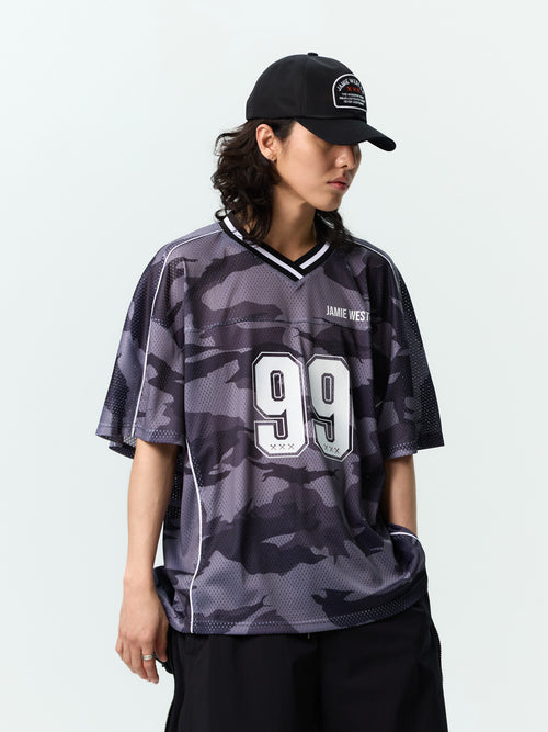 No.99 Vneck Mesh Camo T-shirts