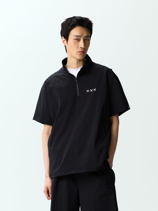 Half Zip-up Ventilation Stand Collar P-shirts