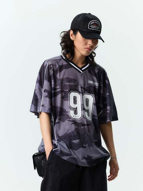 No.99 Vneck Mesh Camo T-shirts