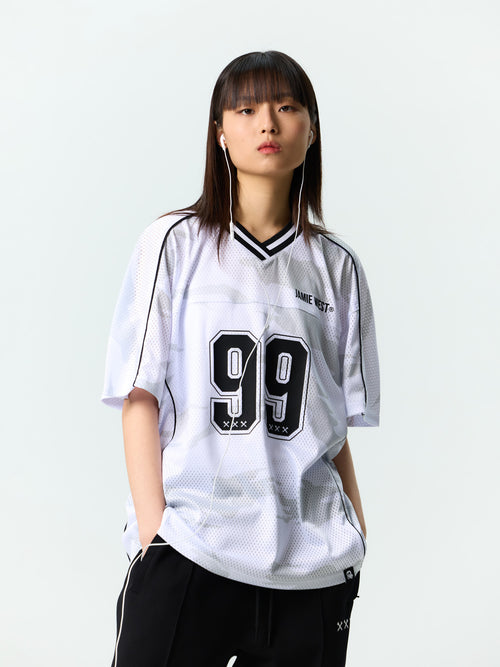 No.99 Vneck Mesh Camo T-shirts