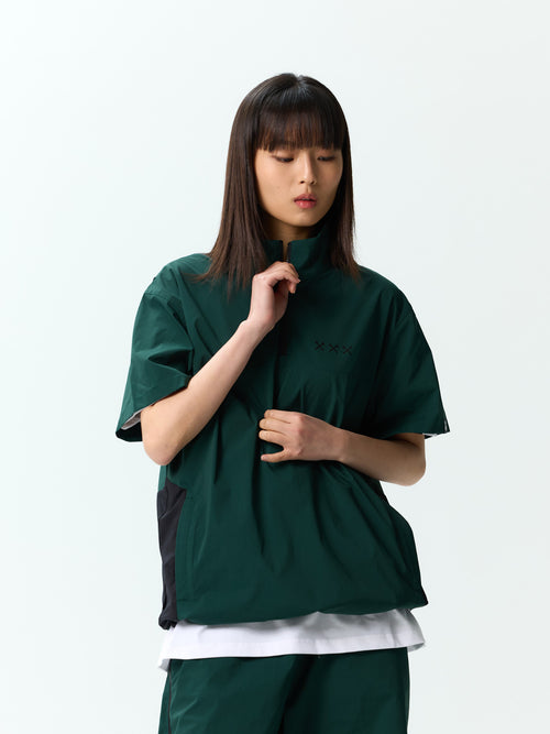 Half Zip-up Ventilation Stand Collar P-shirts