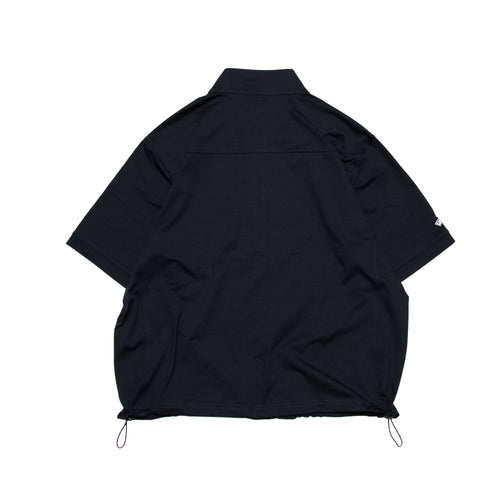 STRETCH ZIP UP SHIRT NAVY