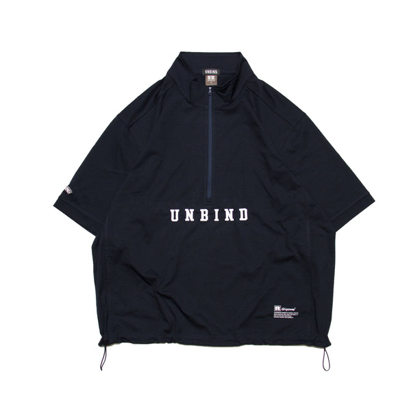 STRETCH ZIP UP SHIRT NAVY