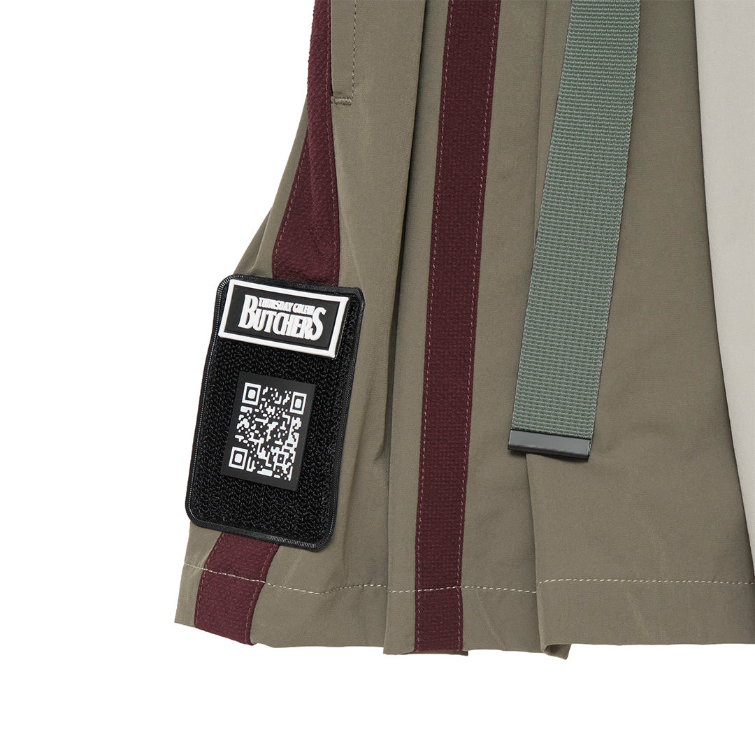 【美品】RUFFLOG リバーシブル ナイロンベスト ブラック×カーキ Ｓサイズ WOMEN〉Nylon Stretch Multi striped SK – RUFFLOG