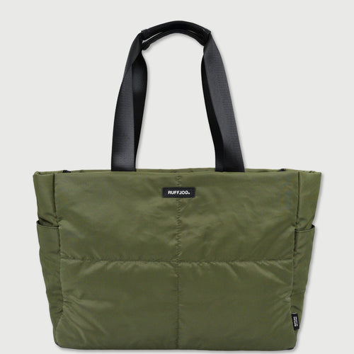 RUFFLOG QUILTING SHOULDER TOTE BAG