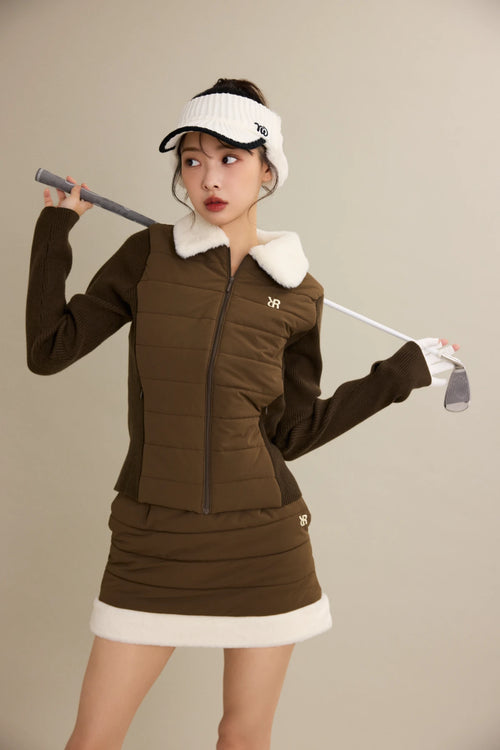 RFLG×RND FAUX FUR QUILTING TIGHT SK