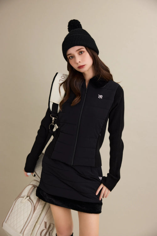 RFLG×RND FAUX FUR QUILTING TIGHT SK